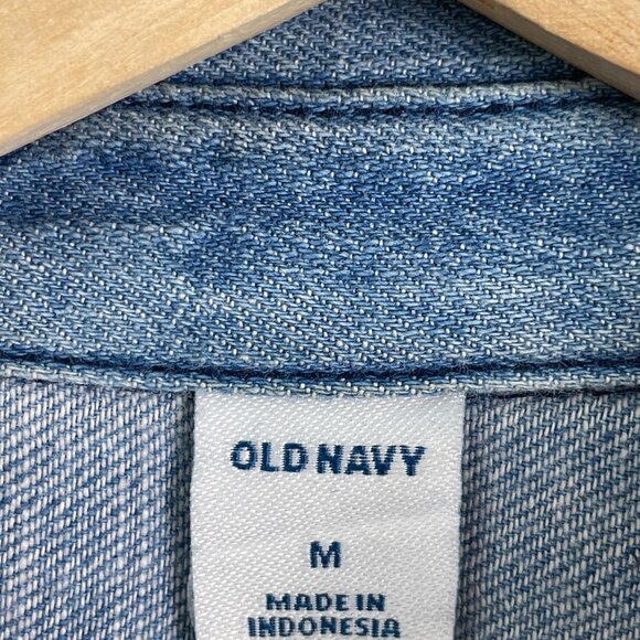 Old Navy Blue Long Sleeve Button Down Shirt - Picture 3 of 7